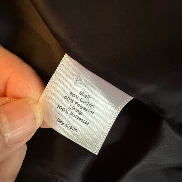 Talbots Petites Women's Size 8P Navy Blue White Polka Dot Blazer Jacket Career - Picture 3 of 6